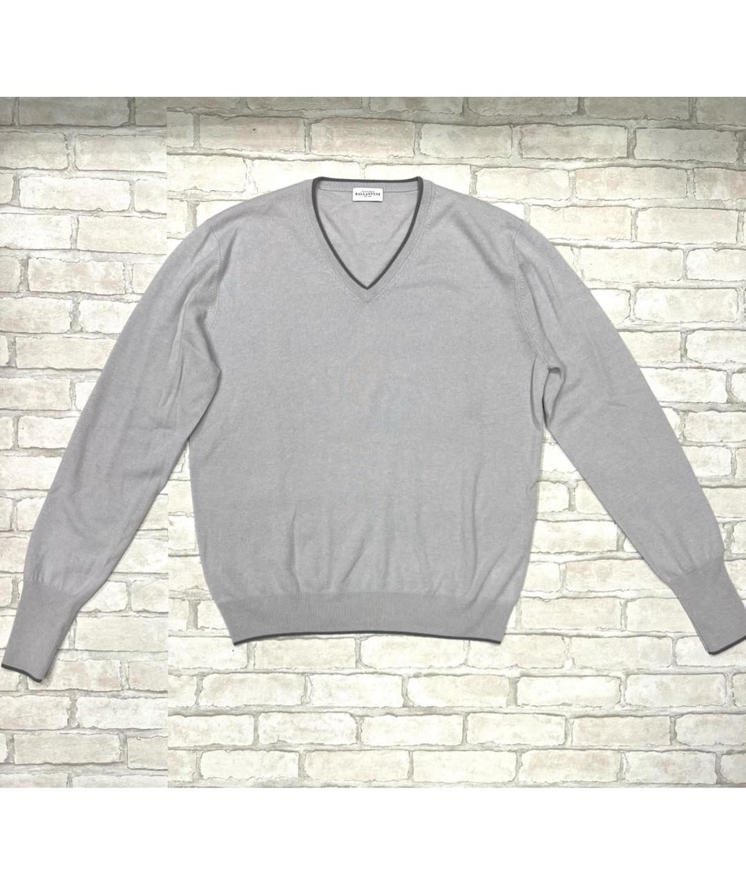 BALLANTYNE Серый кашемировый джемпер / свитер, фото 7