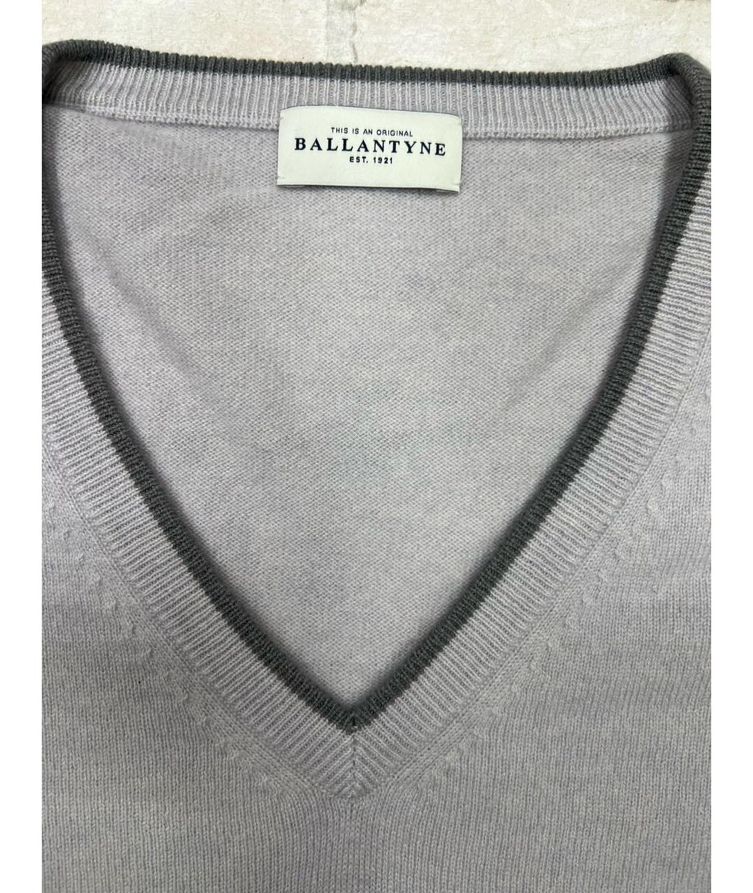 BALLANTYNE Серый кашемировый джемпер / свитер, фото 3