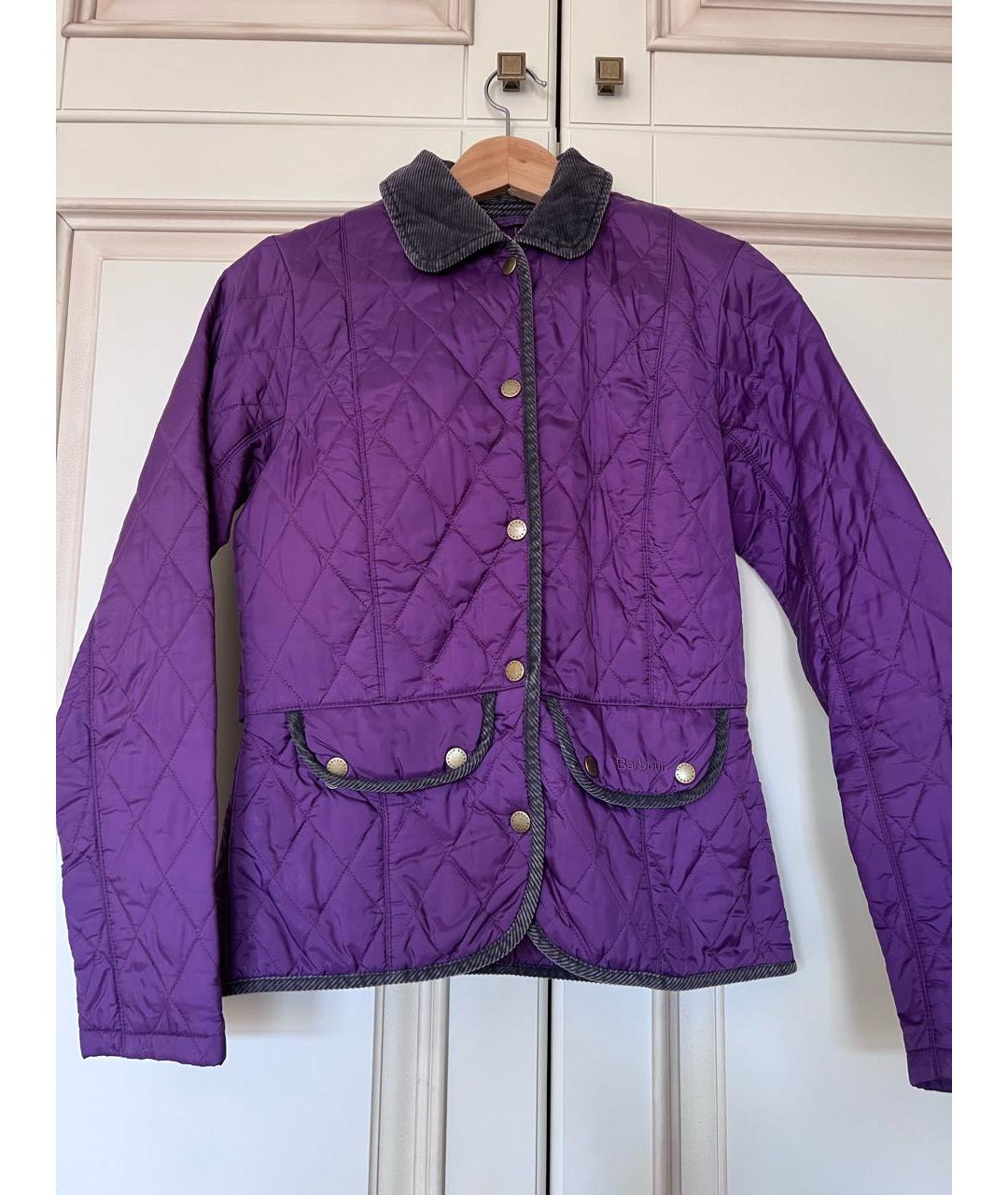 BARBOUR Фиолетовая полиэстеровая куртка, фото 6