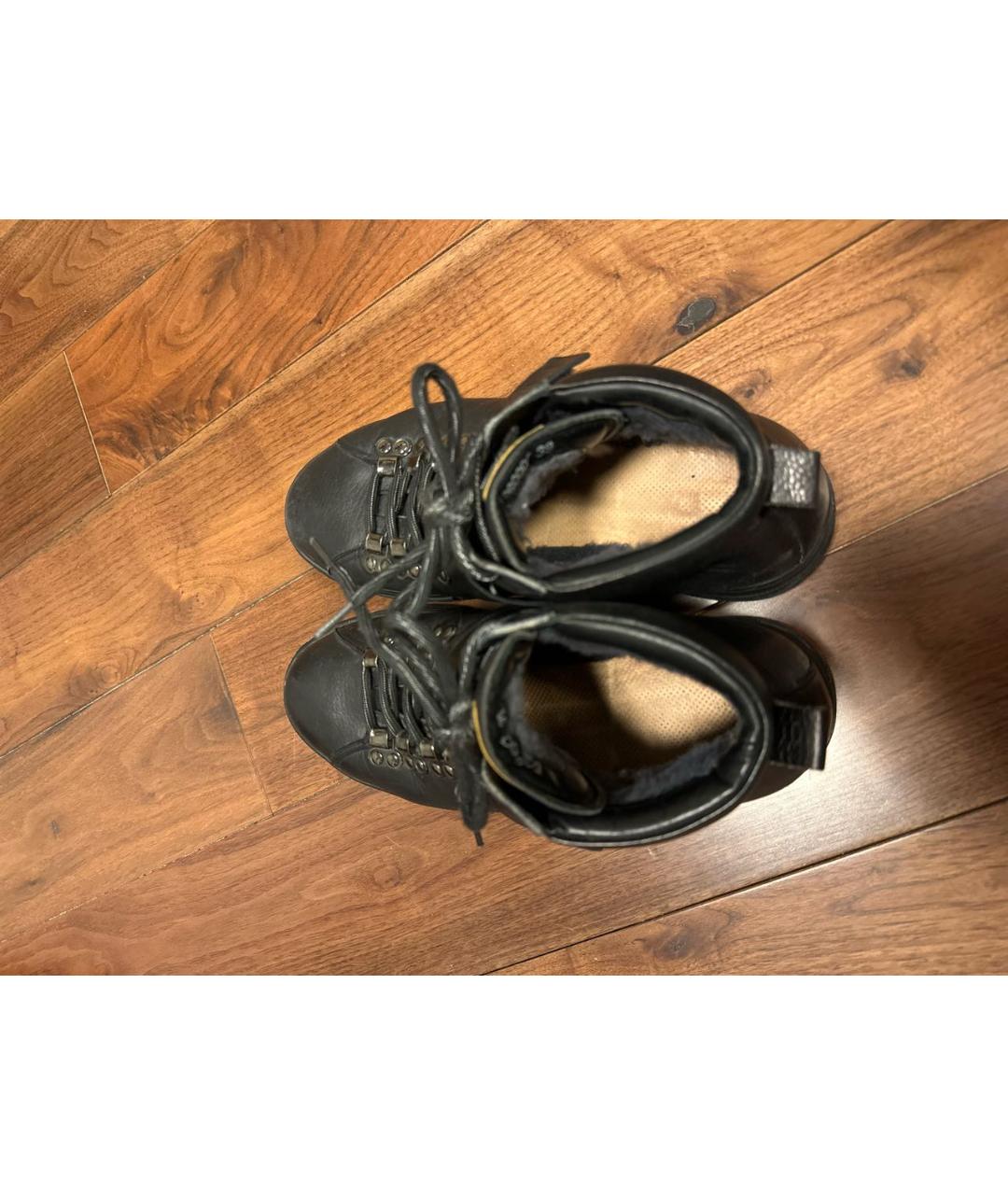 GIBBS Черные кожаные высокие ботинки, фото 3