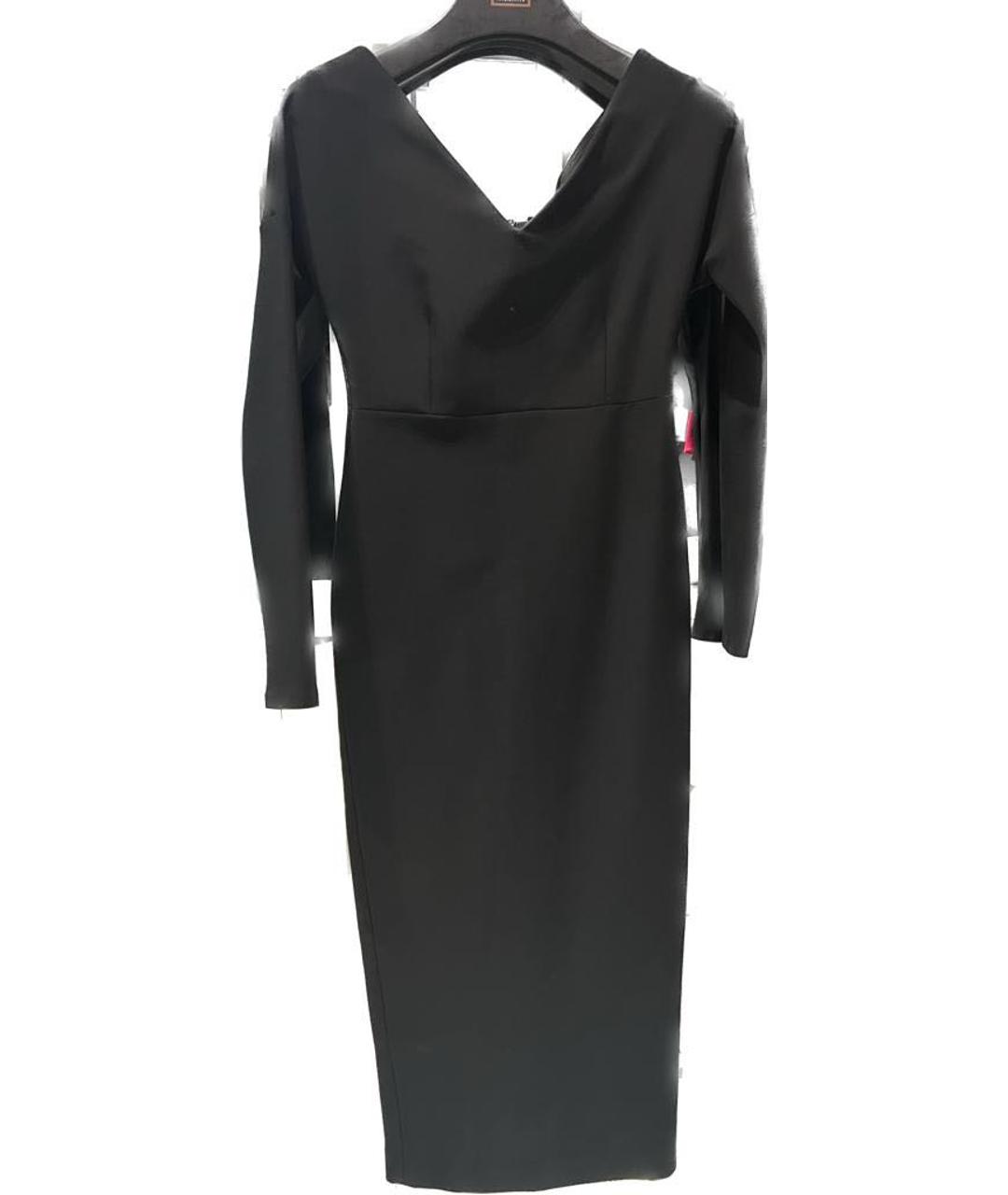 A.W.A.K.E. MODE Черное полиамидовое коктейльное платье, фото 7