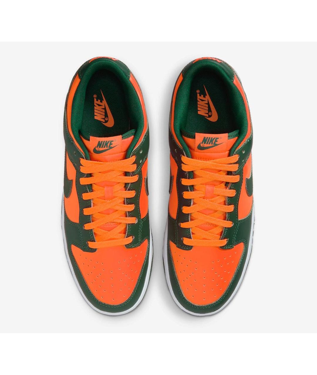 NIKE Оранжевое кожаные низкие кроссовки / кеды, фото 3