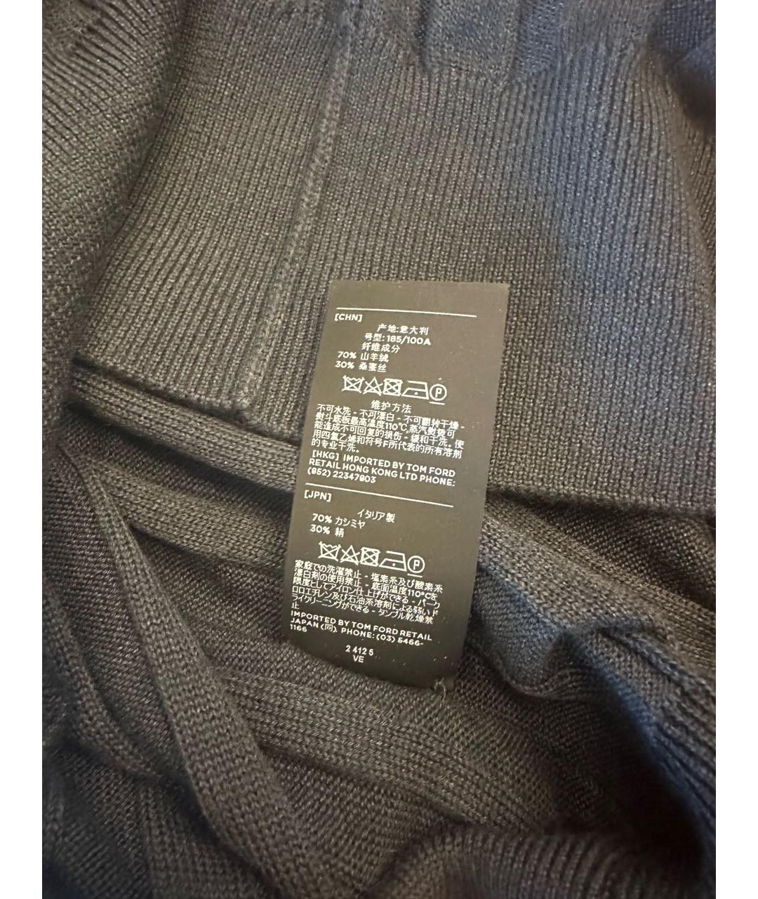 TOM FORD Антрацитовая кашемировая водолазка, фото 5