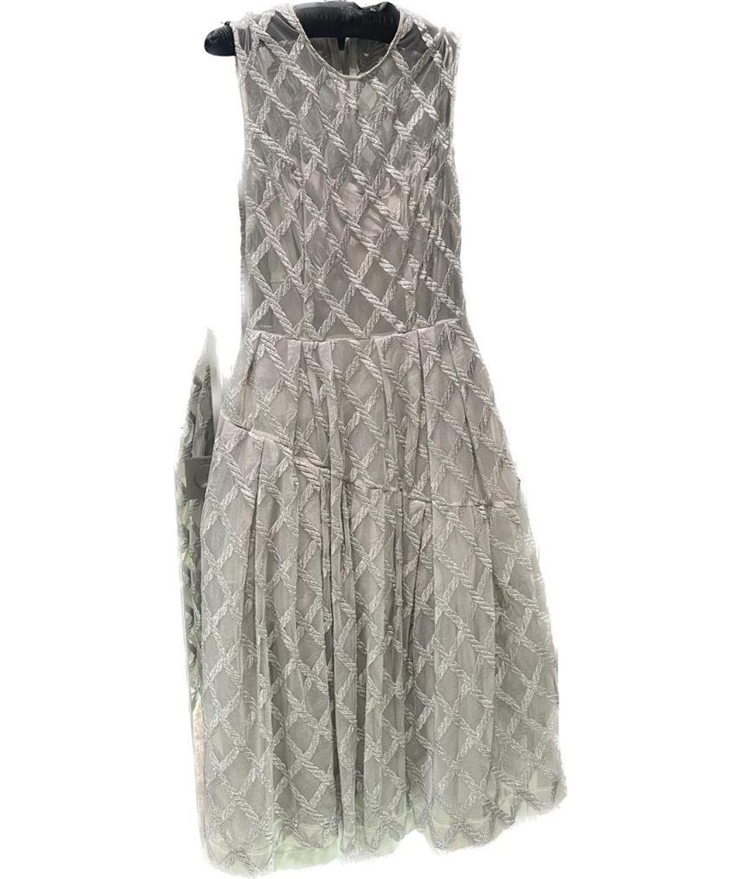 SIMONE ROCHA Серебряное ацетатное вечернее платье, фото 2