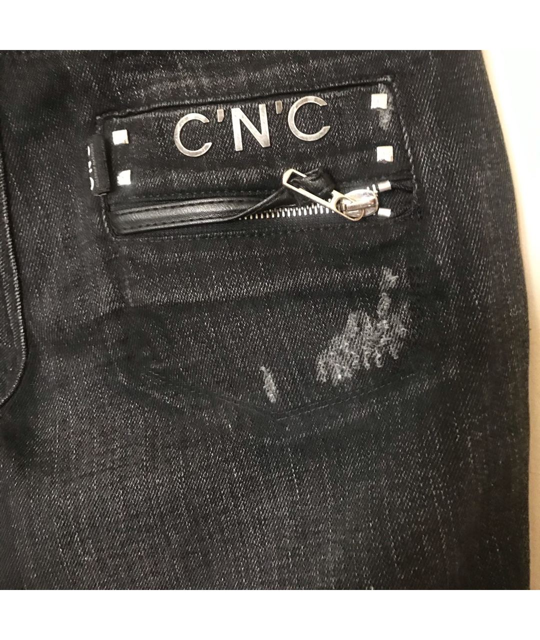 COSTUME NATIONAL Черные хлопковые джинсы слим, фото 4