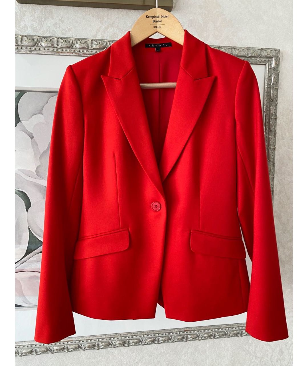 THEORY Красный шерстяной жакет/пиджак, фото 8