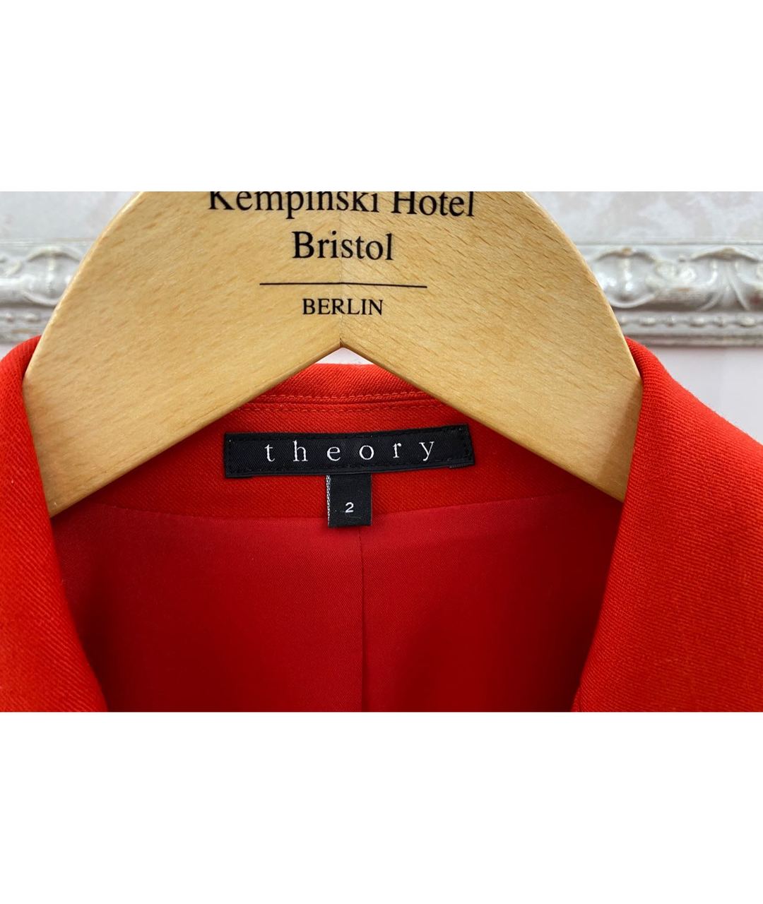 THEORY Красный шерстяной жакет/пиджак, фото 6