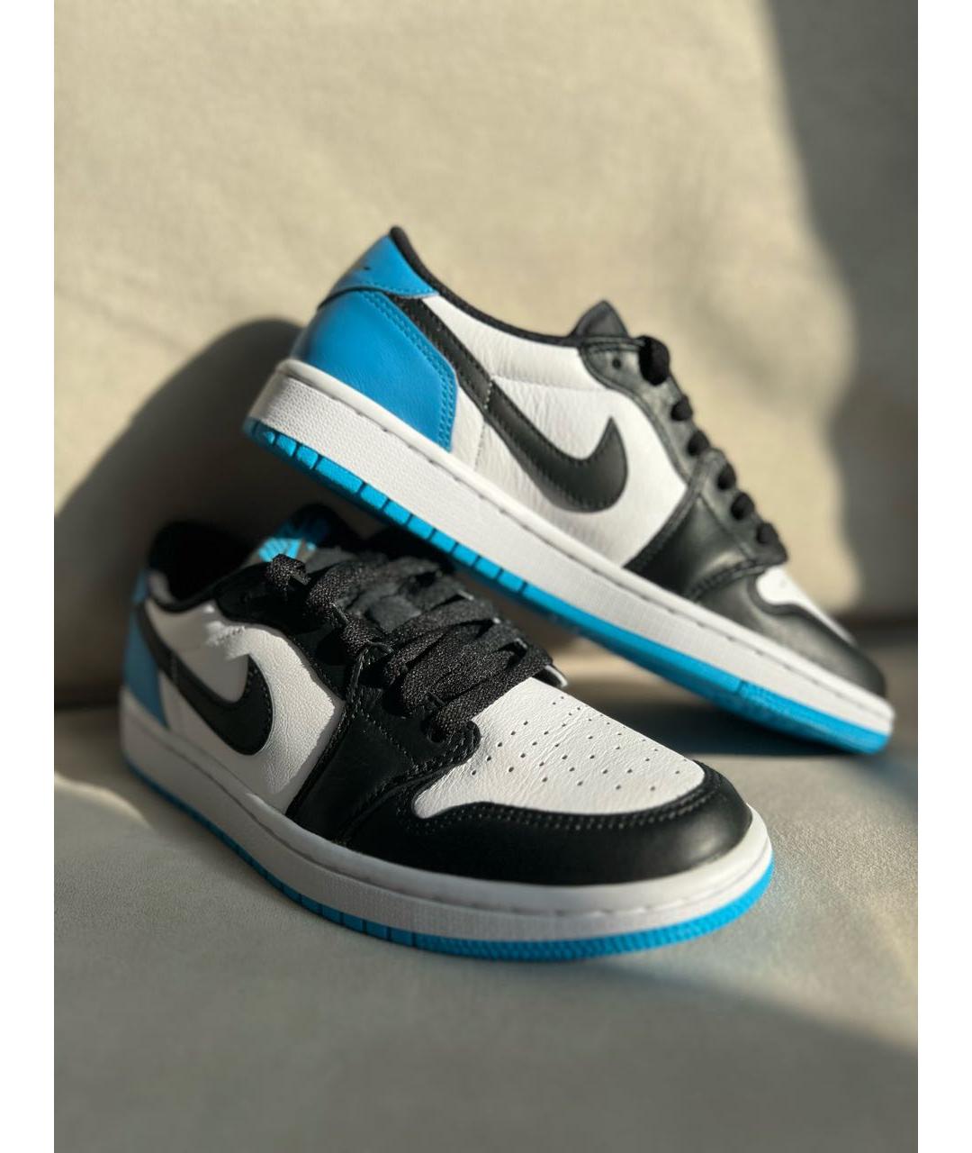 JORDAN Голубые кожаные кроссовки, фото 5