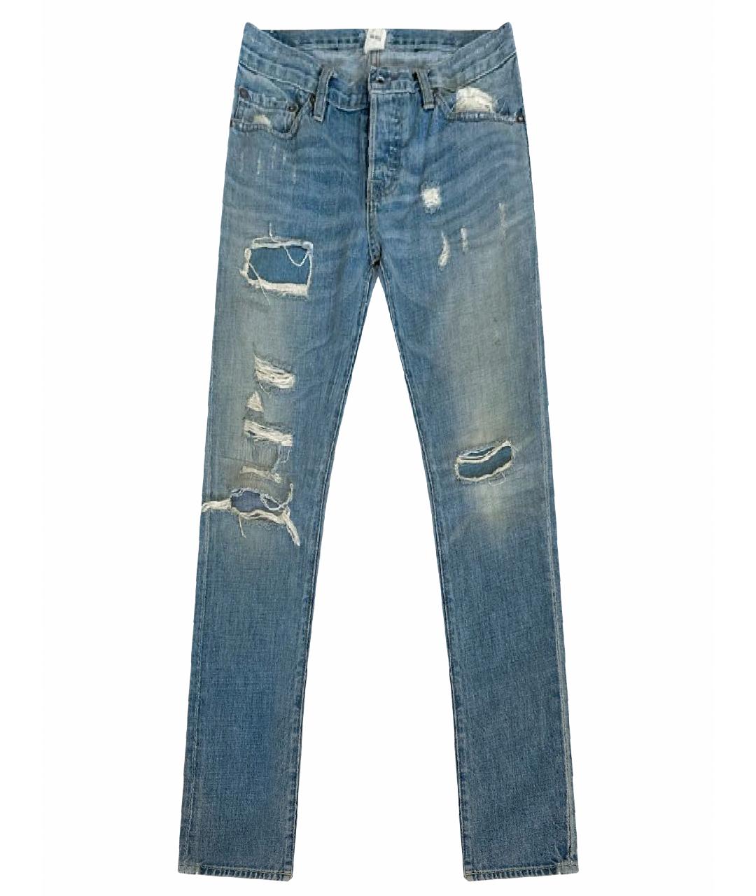 NSF Голубые хлопковые джинсы слим, фото 1