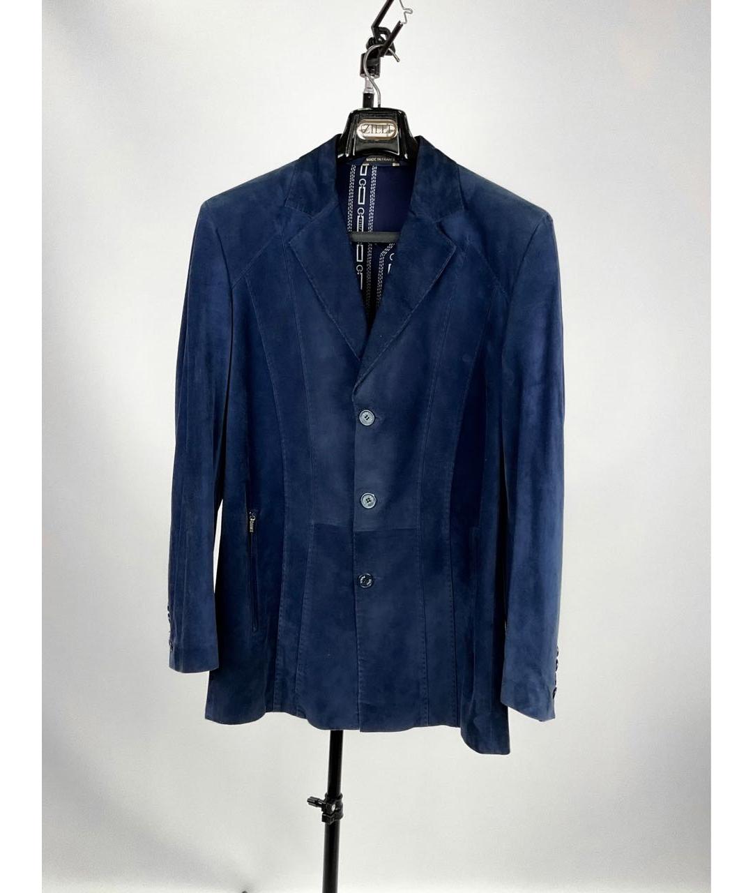 ZILLI Темно-синий замшевый пиджак, фото 8