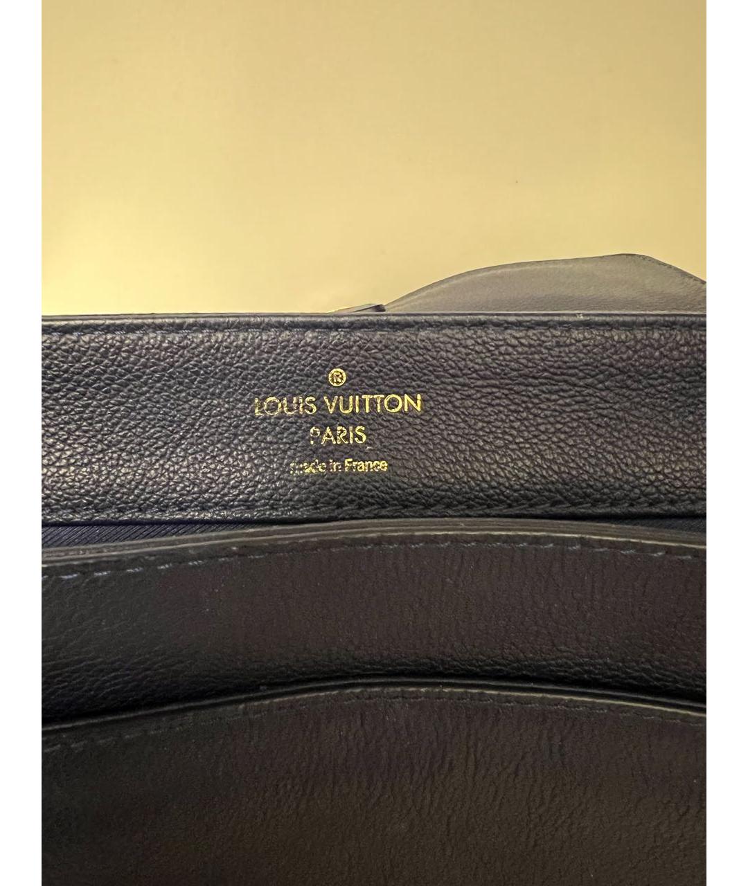 LOUIS VUITTON Синяя кожаная сумка тоут, фото 6