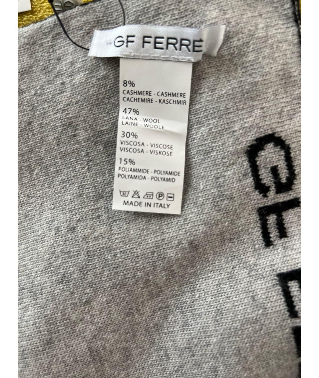 GIANFRANCO FERRE Черный шерстяной шарф, фото 4
