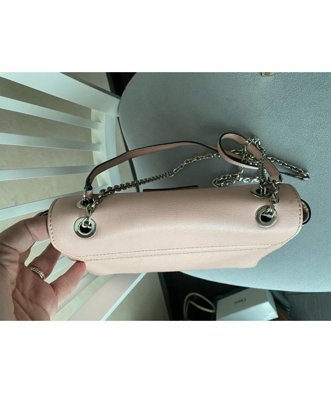 COCCINELLE Розовая кожаная сумка через плечо, фото 5