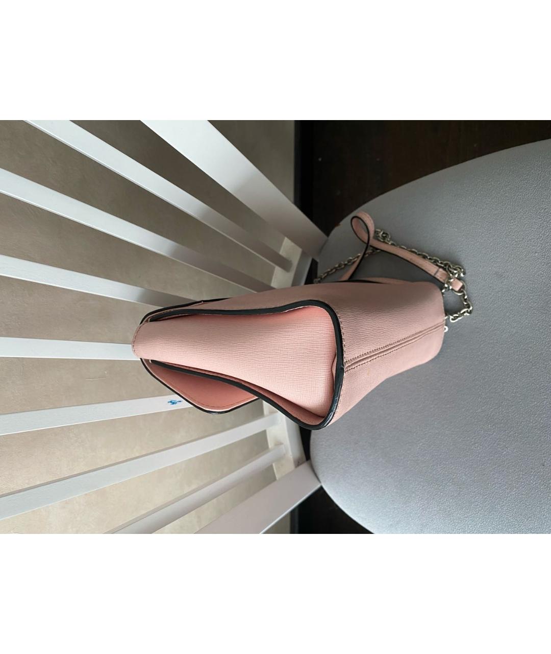 COCCINELLE Розовая кожаная сумка через плечо, фото 4