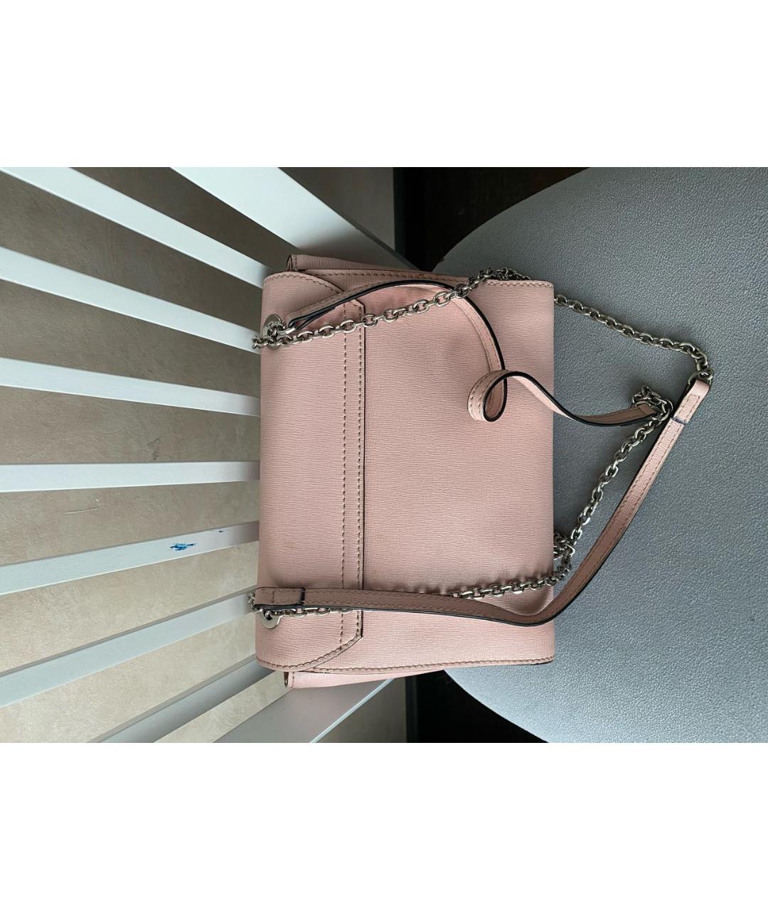 COCCINELLE Розовая кожаная сумка через плечо, фото 2