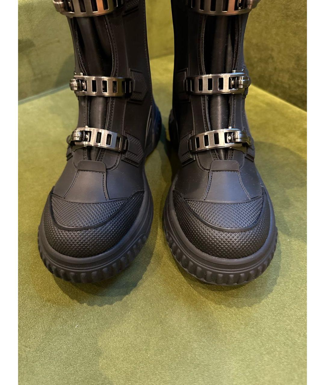 CHRISTIAN DIOR Черные резиновые полусапоги, фото 7
