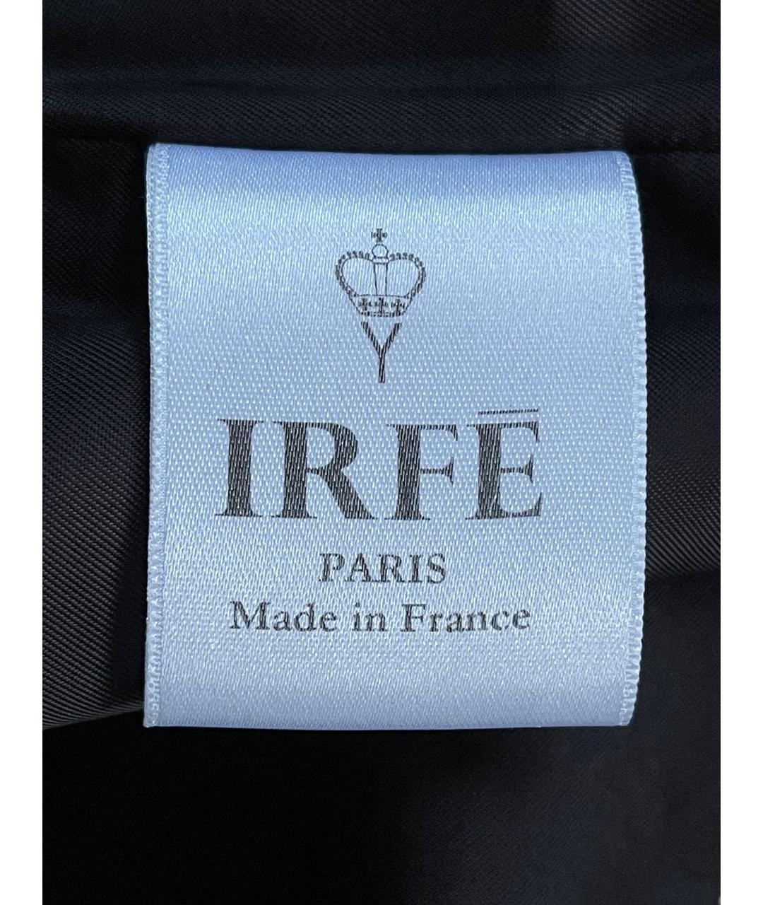IRFE Черная кожаная юбка миди, фото 7