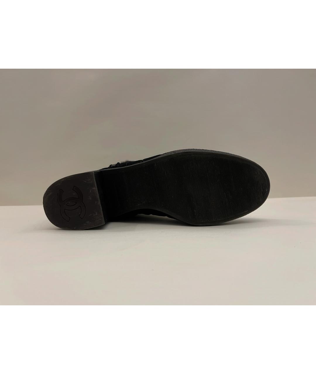 CHANEL PRE-OWNED Черные замшевые ботинки, фото 5