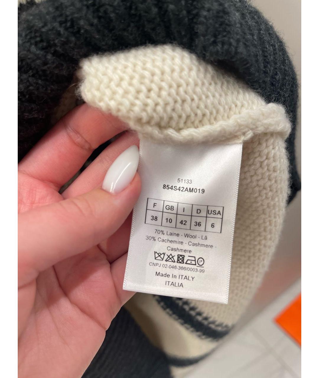 CHRISTIAN DIOR Бежевый шерстяной джемпер / свитер, фото 5