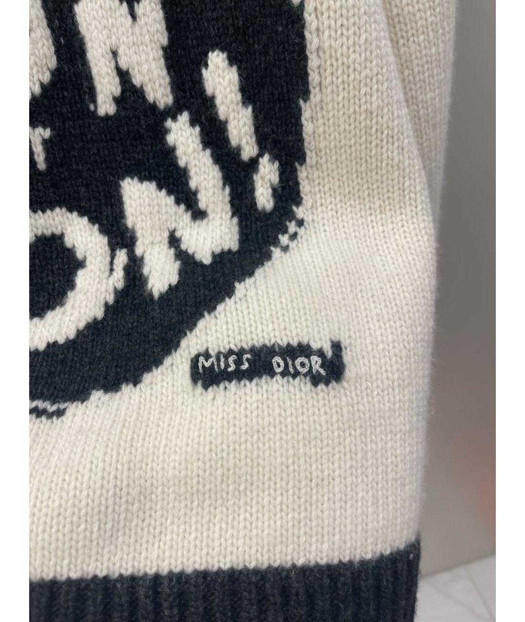 CHRISTIAN DIOR Бежевый шерстяной джемпер / свитер, фото 4