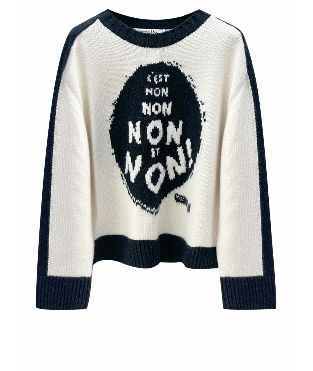 CHRISTIAN DIOR Бежевый шерстяной джемпер / свитер, фото 1