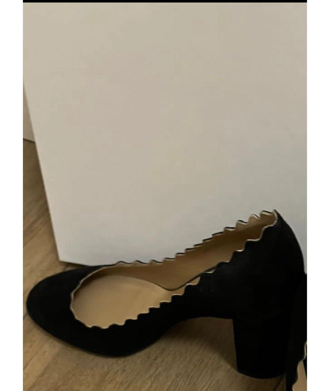 CHLOE Черные замшевые туфли, фото 4