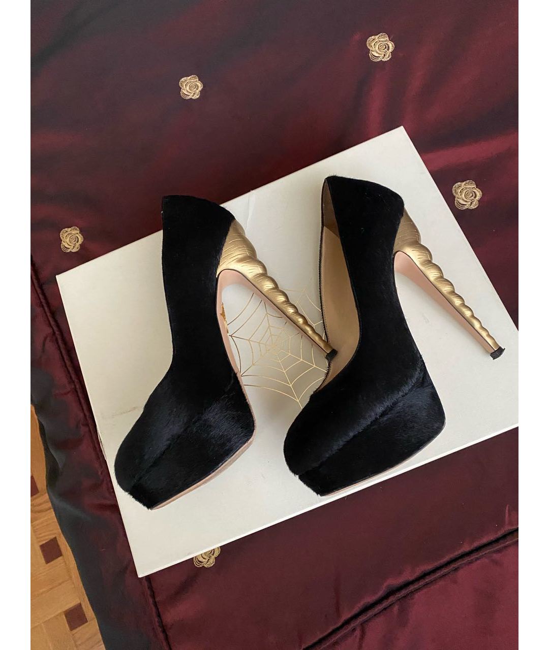CHARLOTTE OLYMPIA Черные кожаные туфли, фото 4