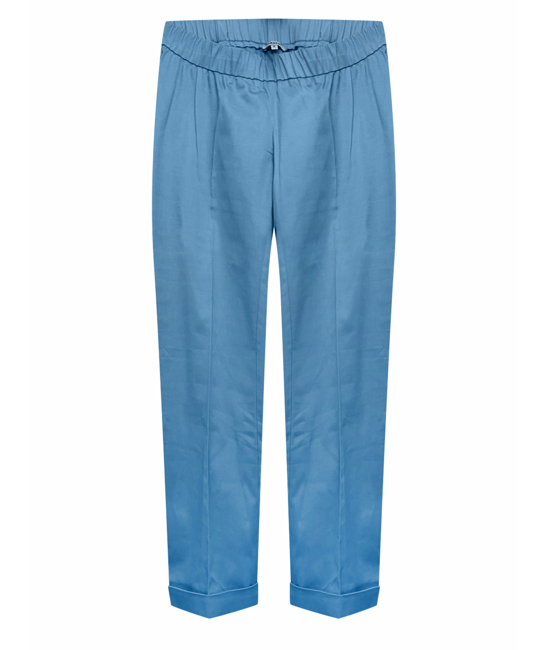 P.A.R.O.S.H. Голубые хлопко-эластановые брюки узкие, фото 1
