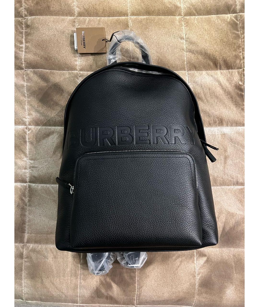 BURBERRY Черный кожаный рюкзак, фото 9