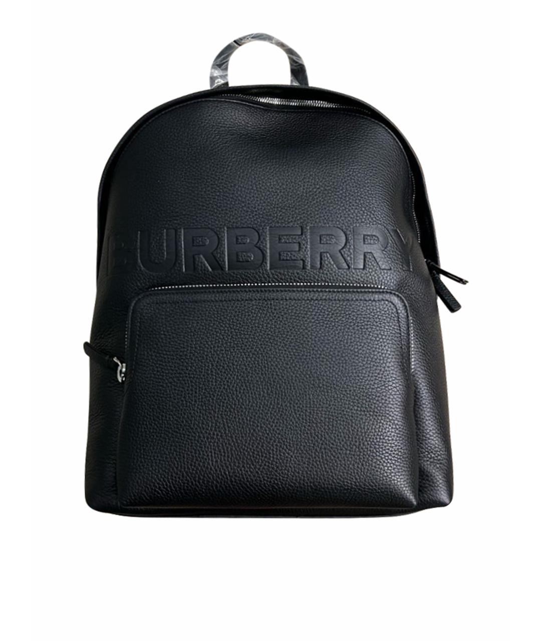 BURBERRY Черный кожаный рюкзак, фото 1
