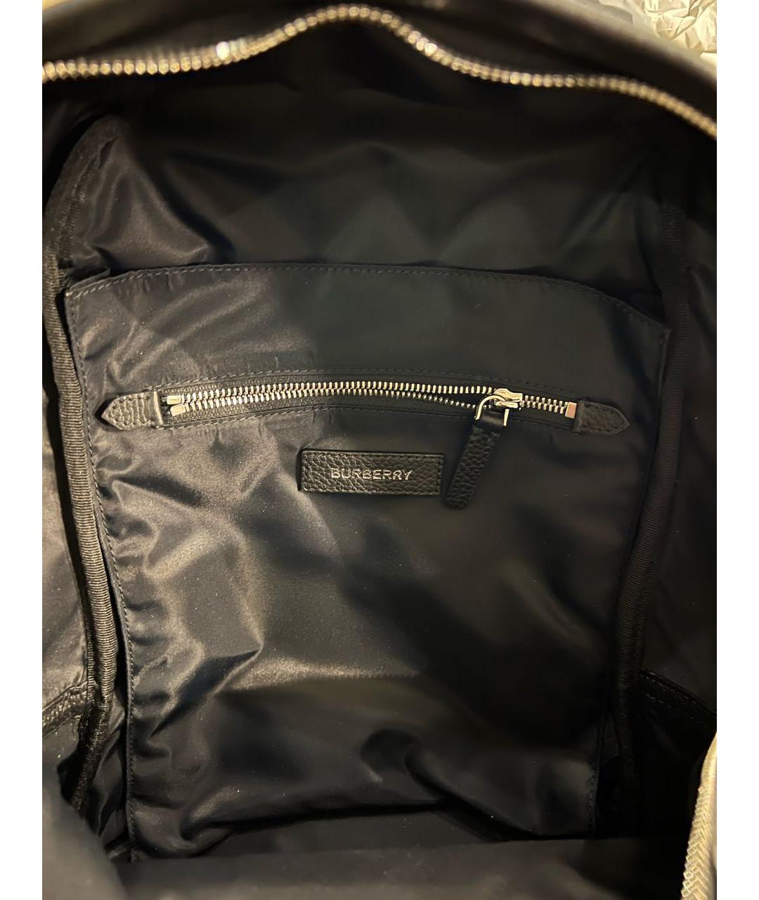 BURBERRY Черный кожаный рюкзак, фото 6