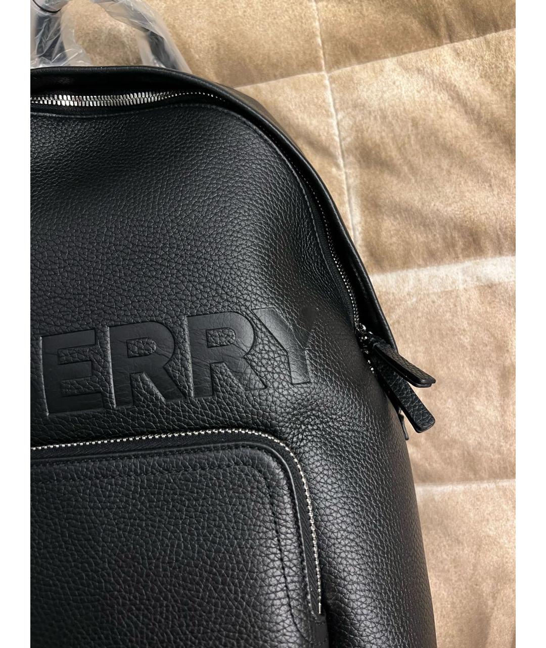 BURBERRY Черный кожаный рюкзак, фото 3