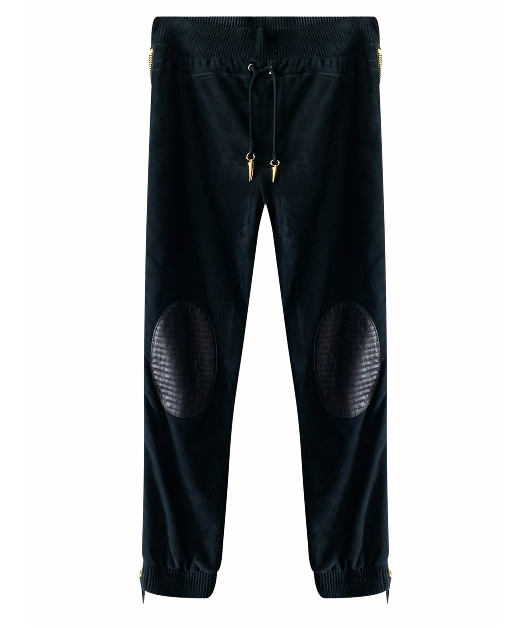 GIUSEPPE ZANOTTI DESIGN Черные замшевые прямые брюки, фото 1