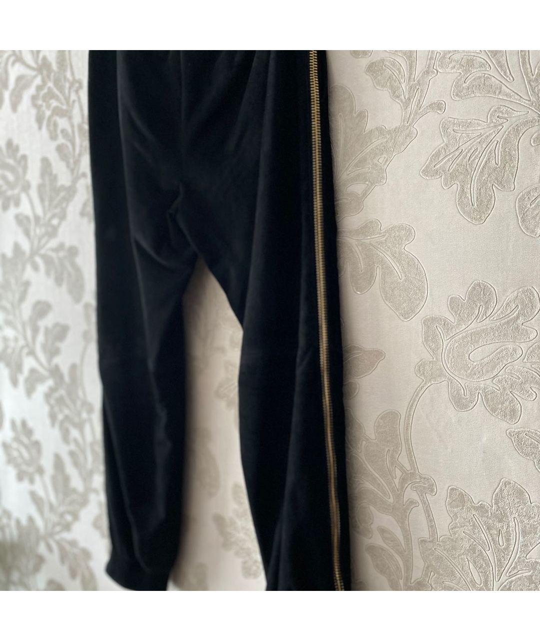 GIUSEPPE ZANOTTI DESIGN Черные замшевые прямые брюки, фото 6