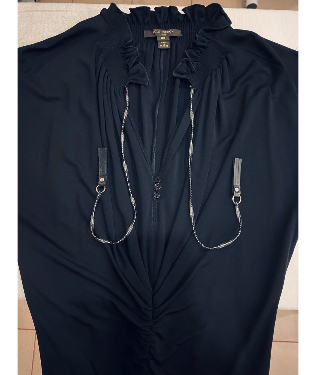 LOUIS VUITTON PRE-OWNED Черное полиэстеровое повседневное платье, фото 4