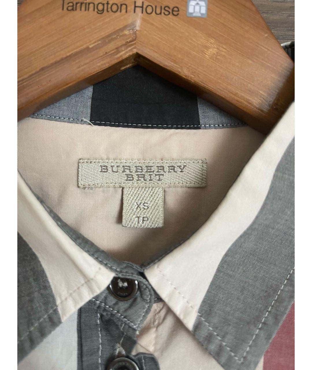 BURBERRY BRIT Бежевая хлопковая рубашка, фото 2