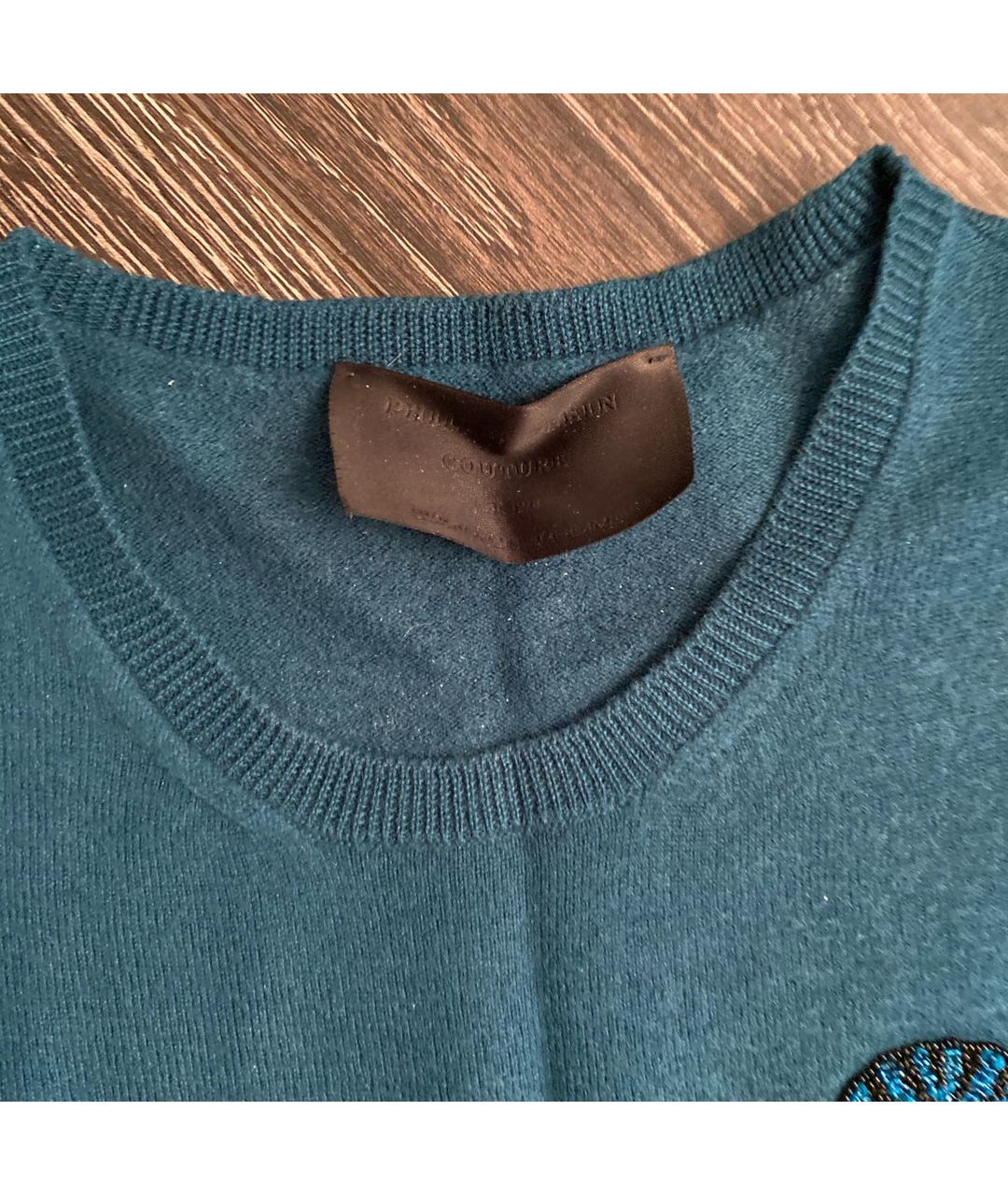 PHILIPP PLEIN Зеленый шерстяной джемпер / свитер, фото 3