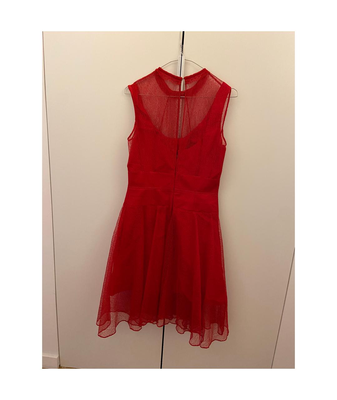 CARVEN Красное полиэстеровое коктейльное платье, фото 2
