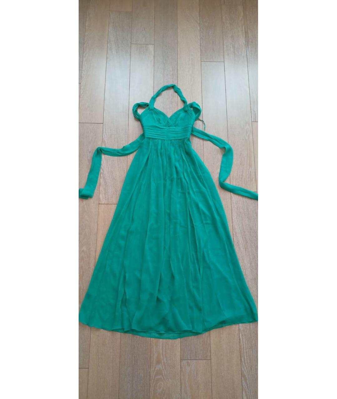BCBG MAXAZRIA Зеленые шелковое платье, фото 7