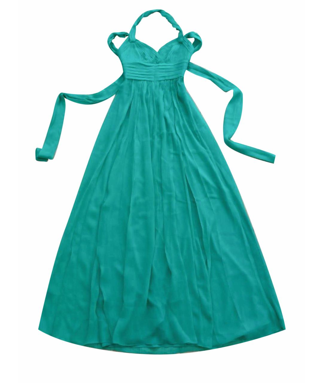 BCBG MAXAZRIA Зеленые шелковое платье, фото 1