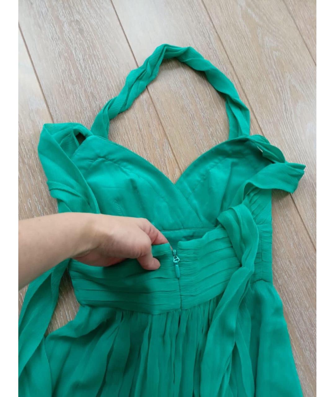 BCBG MAXAZRIA Зеленые шелковое платье, фото 3