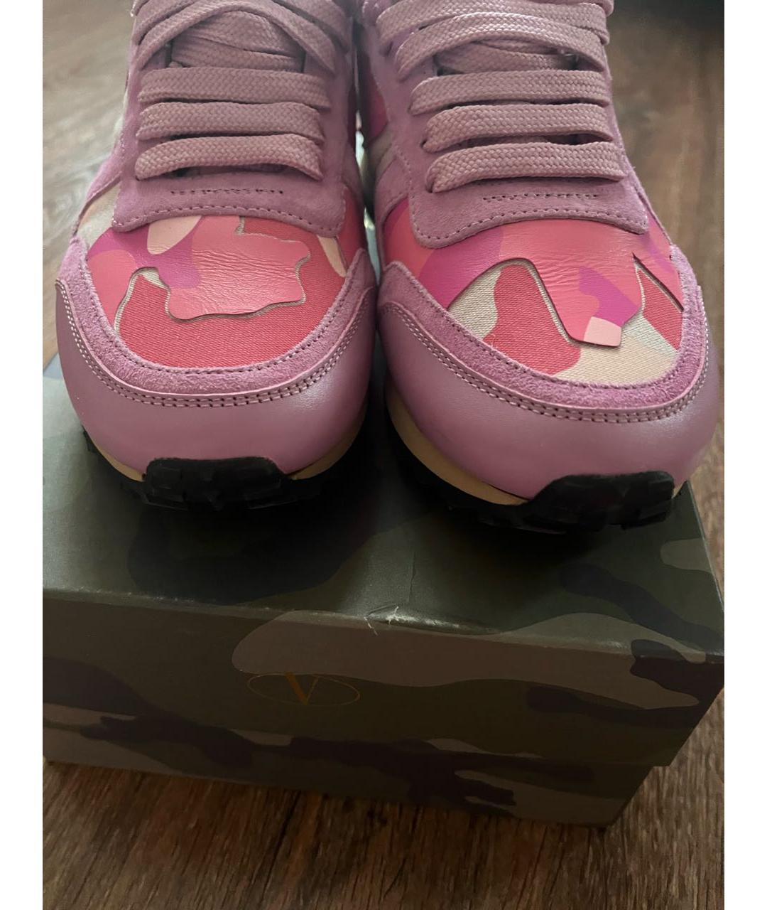 VALENTINO Розовые замшевые кроссовки, фото 2