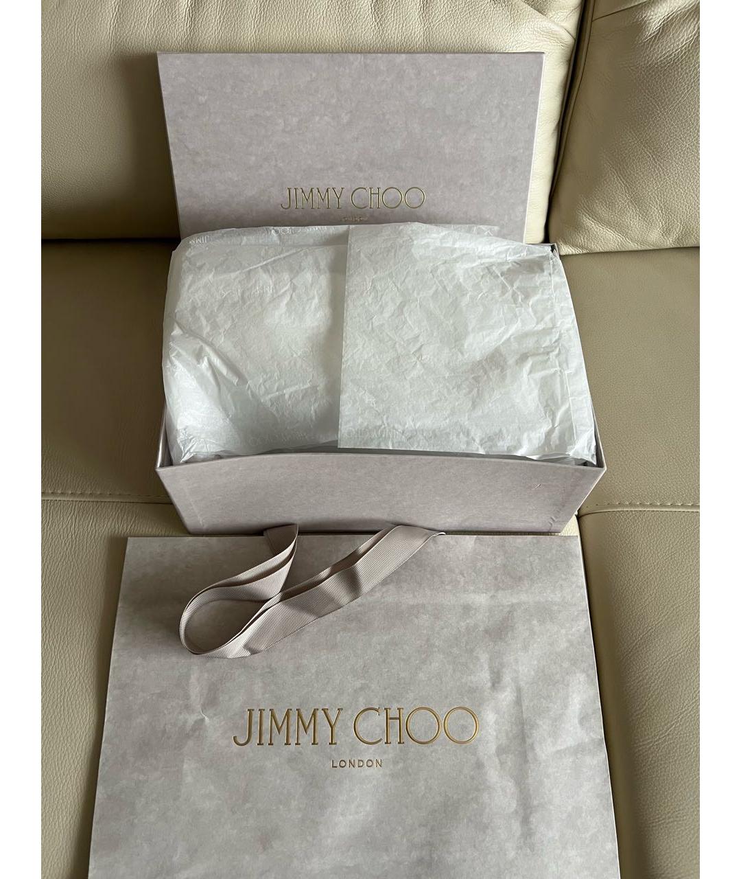 JIMMY CHOO Золотые кожаные туфли, фото 5