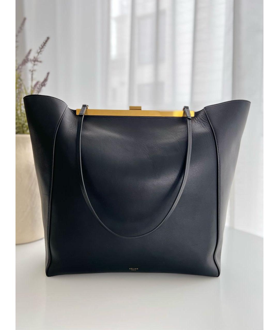 CELINE Черная кожаная сумка через плечо, фото 4