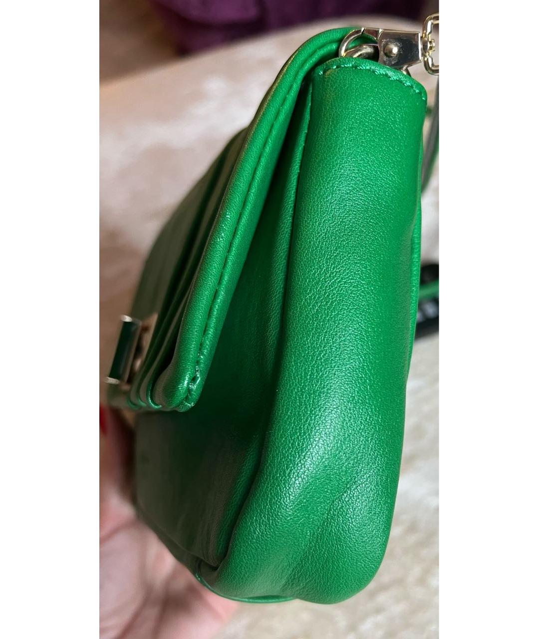 ANYA HINDMARCH Зеленая кожаная сумка через плечо, фото 3