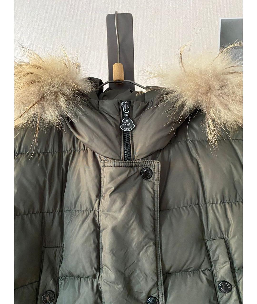 MONCLER Зеленый пуховик, фото 2