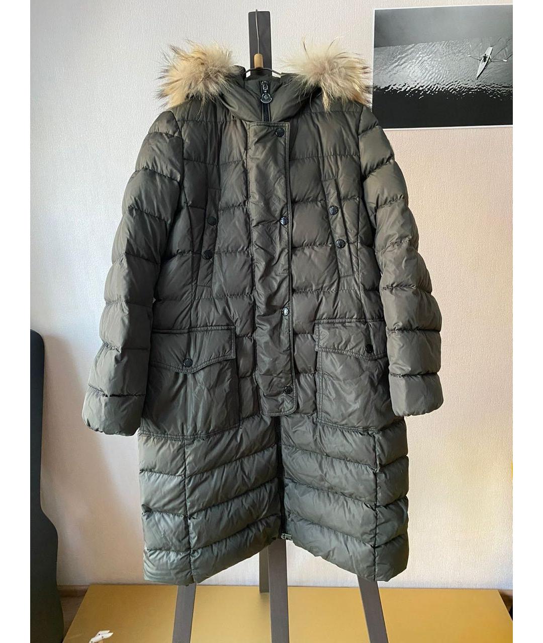 MONCLER Зеленый пуховик, фото 9