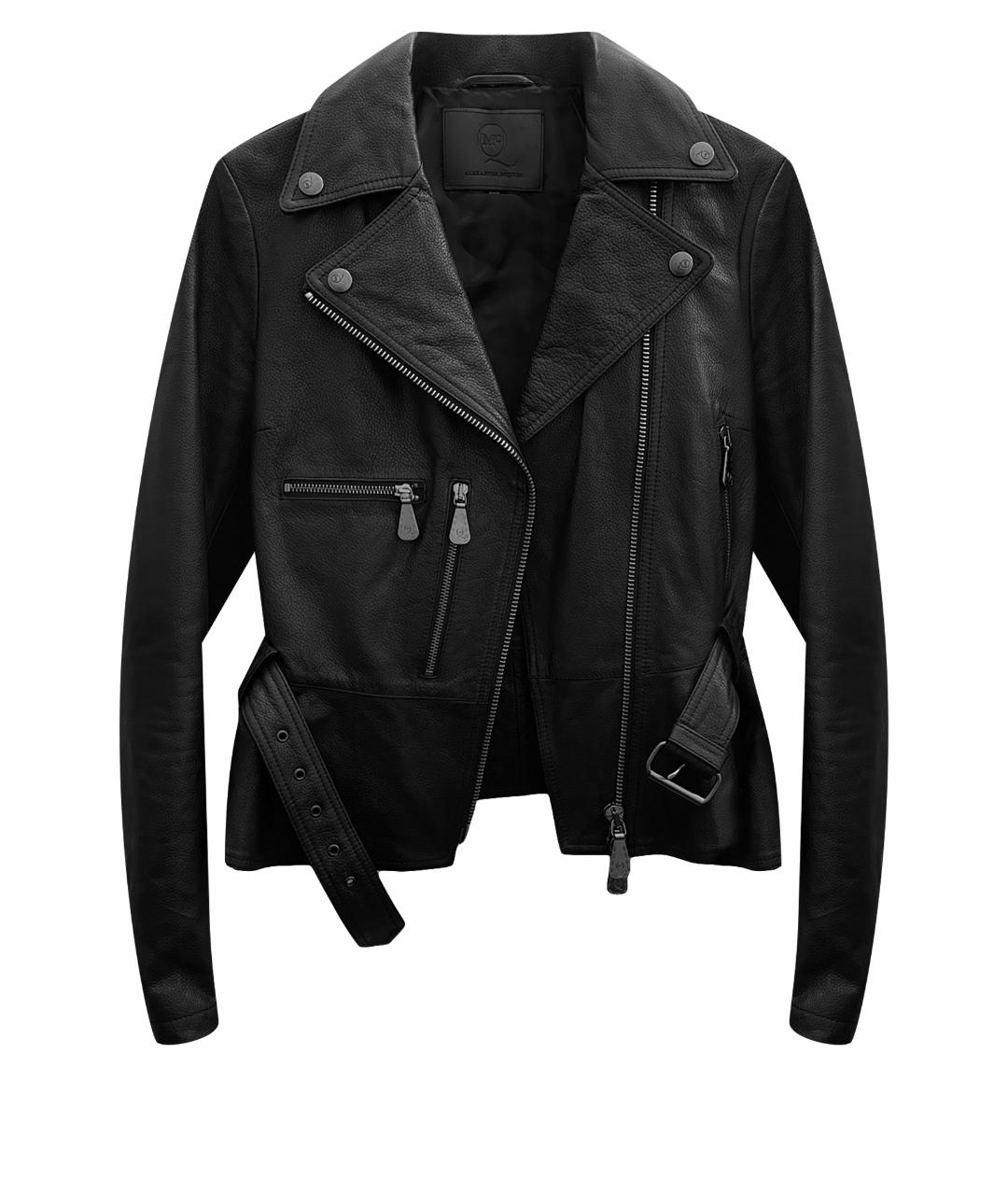 MCQ ALEXANDER MCQUEEN Черная кожаная куртка, фото 1