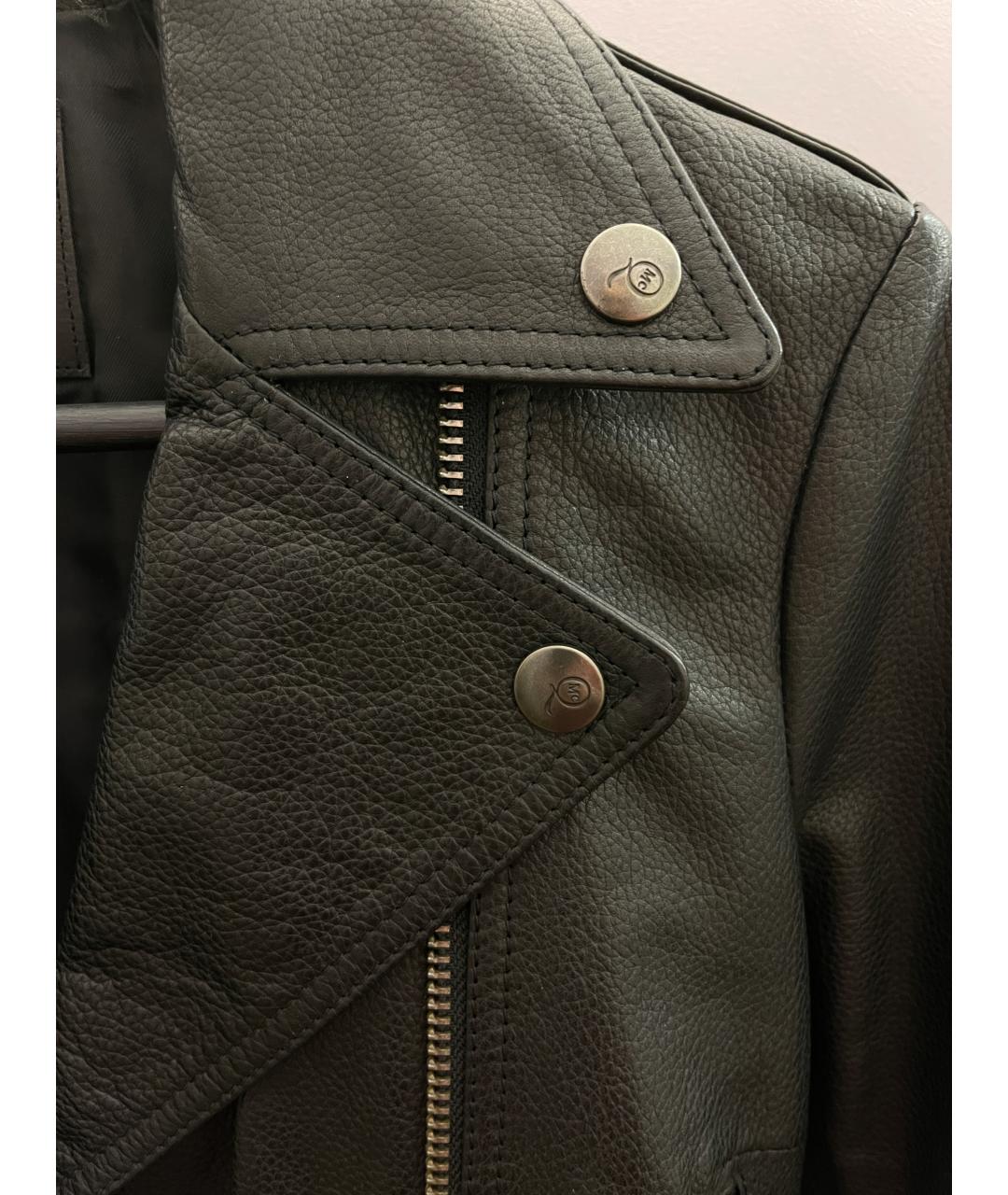 MCQ ALEXANDER MCQUEEN Черная кожаная куртка, фото 4