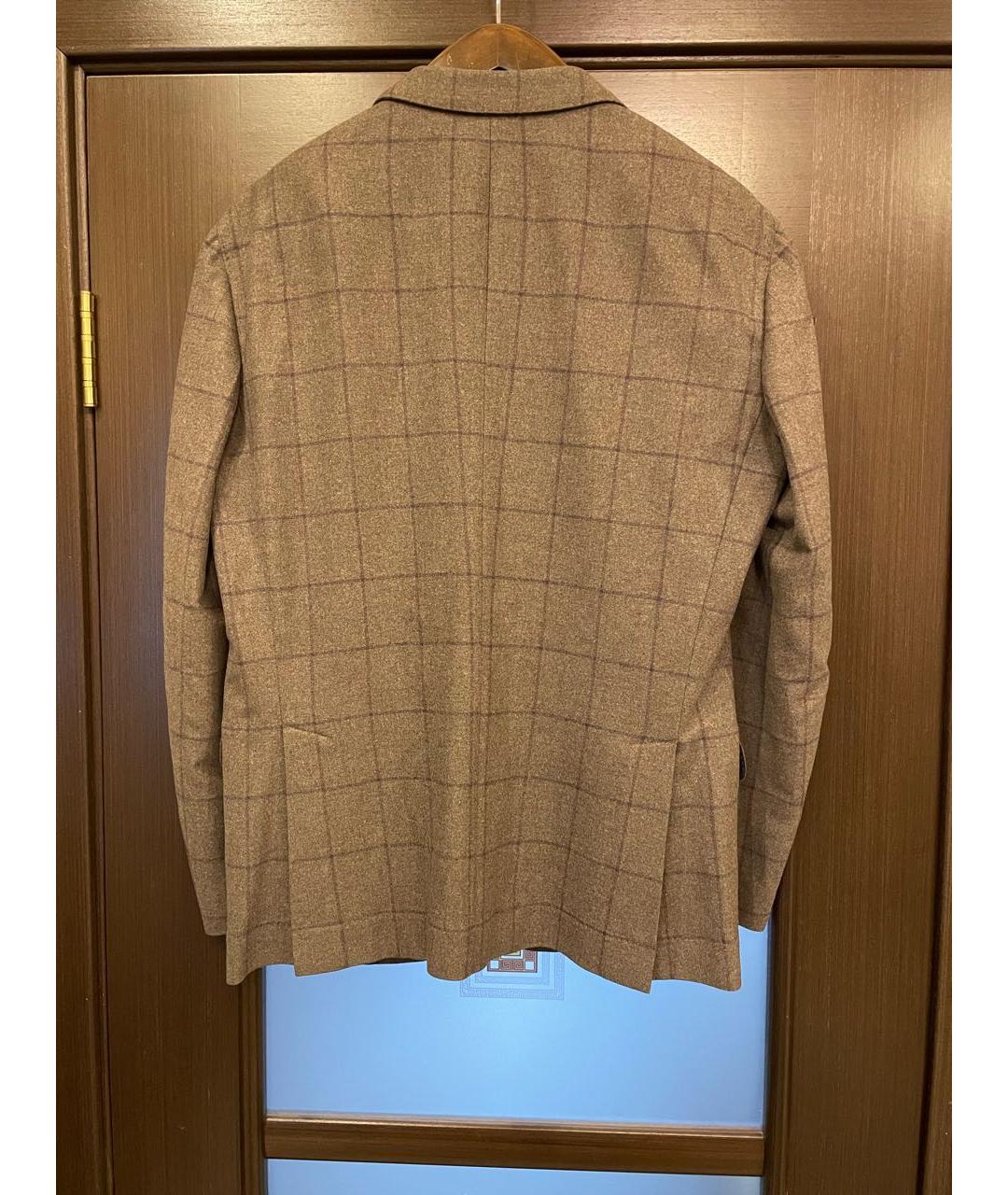BRUNELLO CUCINELLI Коричневый шерстяной пиджак, фото 2